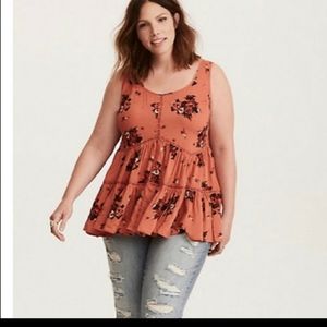 Floral print insert top